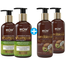 Load image into Gallery viewer, WOW Skin Science Intensive Repair & Revitalize No Parabens, Sulphate & Silicone Shampoo - 300 ml