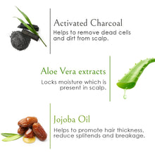 Load image into Gallery viewer, WOW Skin Science Charcoal & Keratin Shampoo - No Sulphates, Parabens, Silicones, Salt & Color - 300 ml