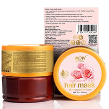 Load image into Gallery viewer, WOW Skin Science Himalayan Rose Hair Mask with Rose Hydrosol, Coconut Oil, Almond Oil & Argan Oil - For Volumnising Hair, Anti Smelly Scalp - No Parabens, Sulphate, Silicones, Color & PEG - 200 ml