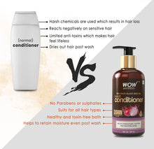 Load image into Gallery viewer, WOW Skin Science Red Onion Black Seed Oil Hair Conditioner with Red Onion Seed Oil Extract, Black Seed Oil & Hydrolyzed Wheat Protein - No Parabens, Mineral Oil, Silicones, Color & Peg - 300 ml