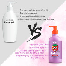 Load image into Gallery viewer, WOW Skin Science Kids Tip to Toe Wash - Shampoo - Conditioner - Body Wash - No Sulphates & Parabens - Strawberry - 300 ml