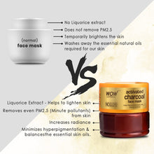 Load image into Gallery viewer, WOW Skin Science Activated Charcoal Face Mask with PM 2.5 Anti-Pollution Shield No Parabens & Mineral Oil Wash Off Face Mask - 200 ml