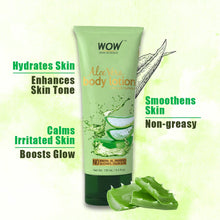 Load image into Gallery viewer, WOW Skin Science Aloe Vera Body Lotion - Ultra Light Hydration - No Mineral Oil, Parabens, Silicones, Color & PG - 100 ml