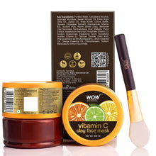 Load image into Gallery viewer, WOW Skin Science Vitamin C Glow Clay Face Mask with Lemon & Orange Essential Oils, Jojoba Oil & Bentonite Clay - For All Skin Types - No Parabens, Synthetic Fragrance, Mineral Oil & Color - 200 ml