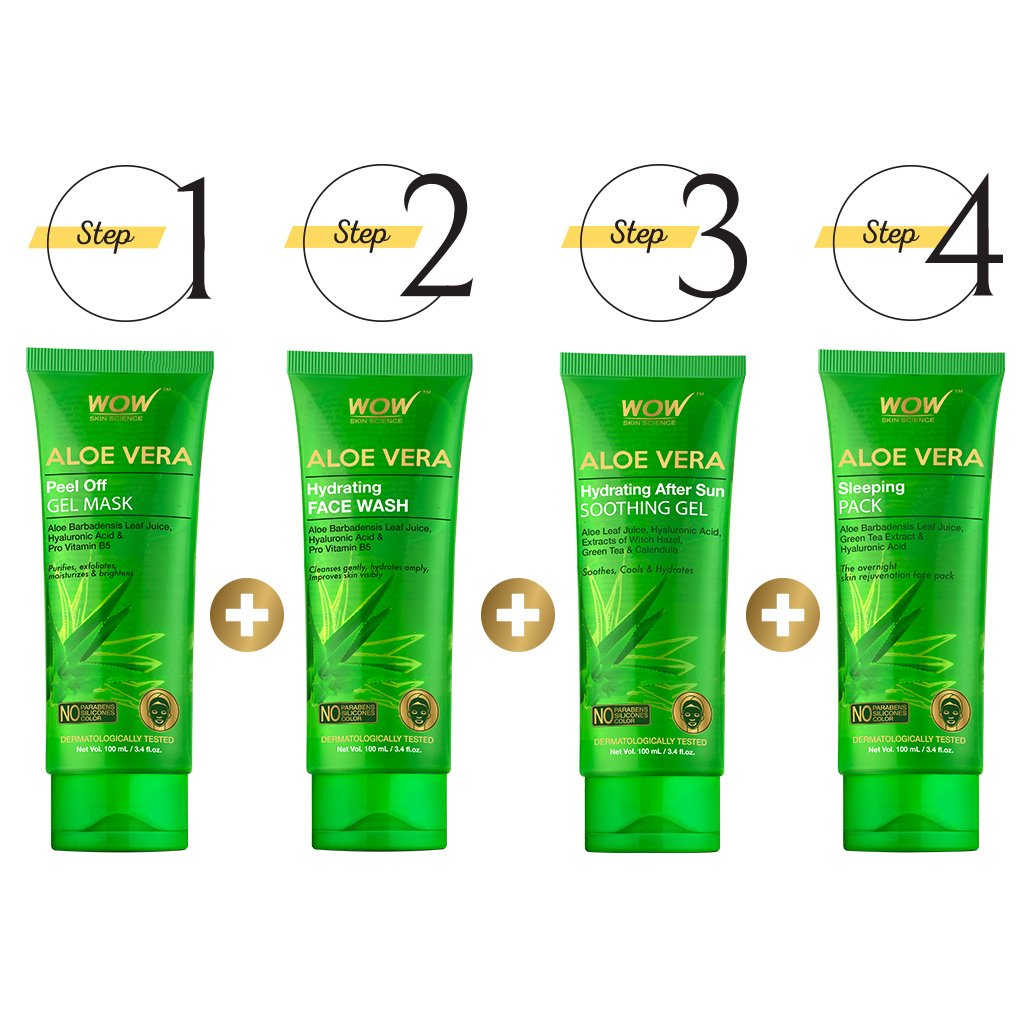 WOW Skin Science revitalizing Aloe Kit Peel Off Gel Mask Face