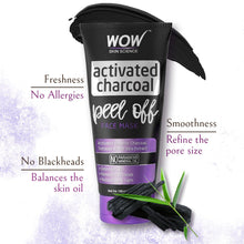 Load image into Gallery viewer, WOW Skin Science Activated Charcoal Face Mask - Peel Off - No Parabens &amp; Mineral Oils - 100 ml
